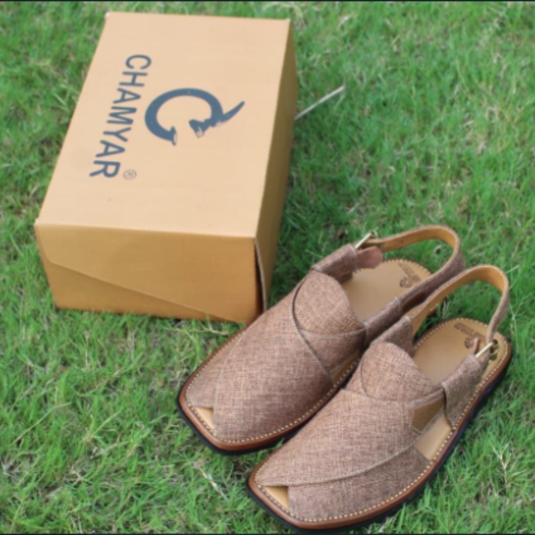 Markhor Gol Classic Brown Peshawari Chappal